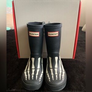 Toddler Hunter Rain Boots - Skeleton Print, Size 8